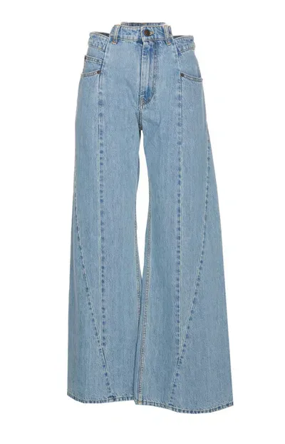 Maison Margiela Denim Jeans In Clear Blue