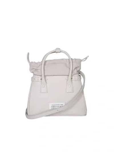 Maison Margiela 5ac Small Drawstring Tote Bag In Grey