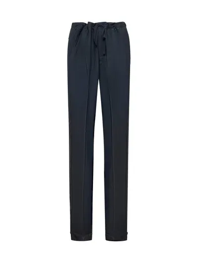 Maison Margiela Drawstring Straight-leg Trousers In Gray