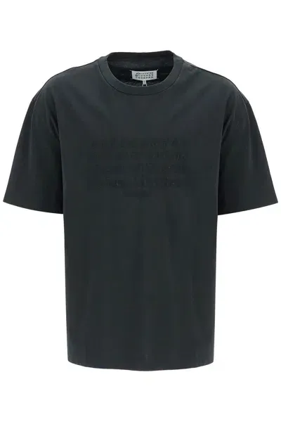 Maison Margiela Embroidered Numeric Logo T-shirt In Black