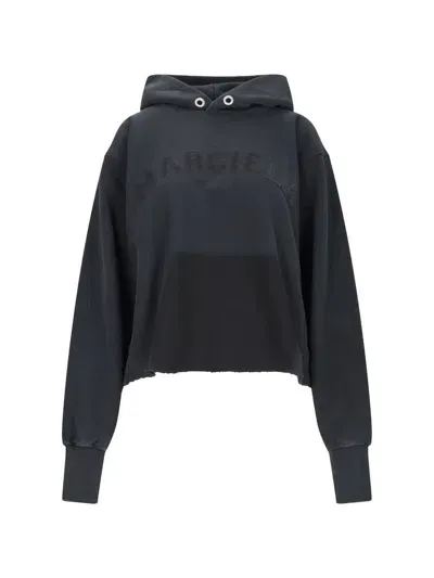 Maison Margiela Firm Fleece Hoodie In Black