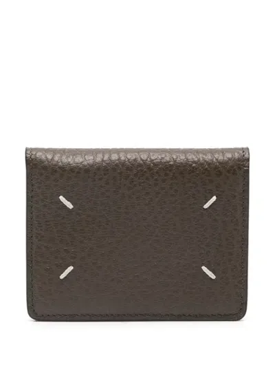 Maison Margiela Four-stitch Cardholder In Brown