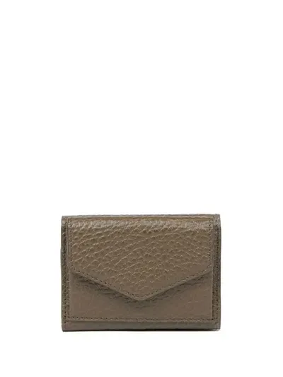 Maison Margiela Four-stitch Leather Wallet In Brown