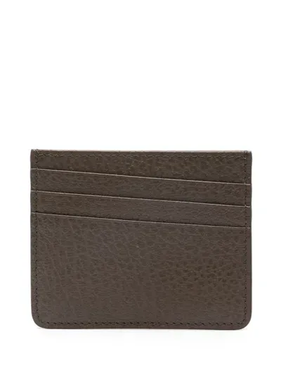 Maison Margiela Four-stitch Logo Card Holder In Brown