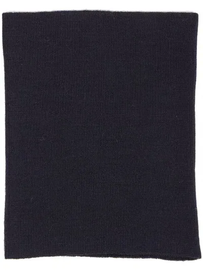 Maison Margiela Four-stitch Wool Neck Warmer In Navy