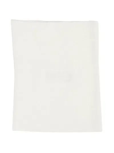 Maison Margiela Four-stitch Wool Neck Warmer In White