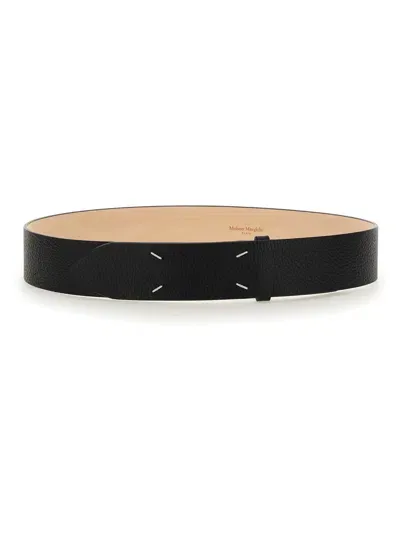 Maison Margiela Four Stitches Belt In Black