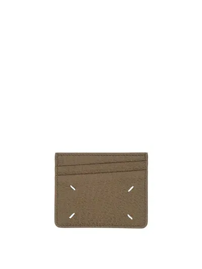 Maison Margiela Four Stitches Card Holder In Brown