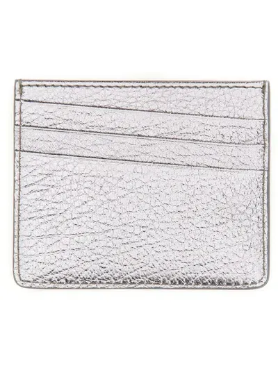 Maison Margiela Four Stitches Card Holder In Silver