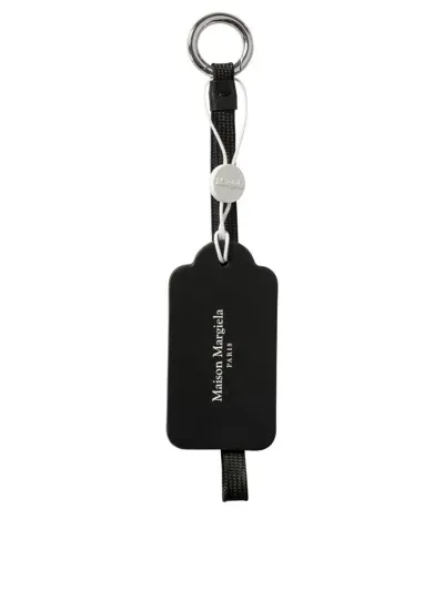 Maison Margiela "four Stitches" Keychain In Black