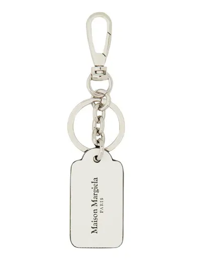 Maison Margiela "four Stitches" Keychain In White