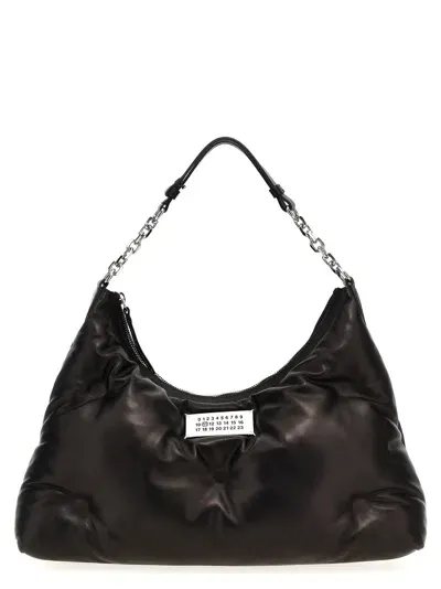 Maison Margiela Glam Slam Medium Shoulder Bag In 黑色的