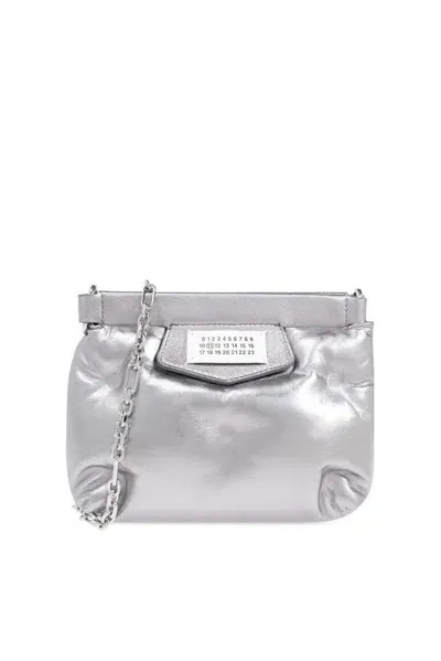 Maison Margiela Glam Slam Mini Shoulder Bag In Silver