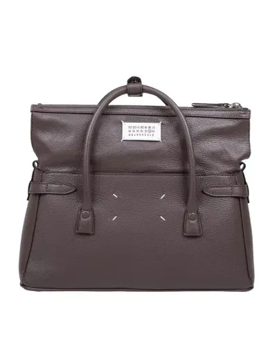 Maison Margiela Goat Leather Handbag In Brown