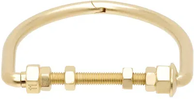 Maison Margiela Gold Bolt & Nut Bracelet In 950 Yellow Gold Plat