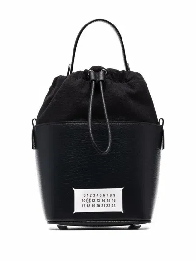 Maison Margiela 5ac Drawstring Bucket Bag In Black