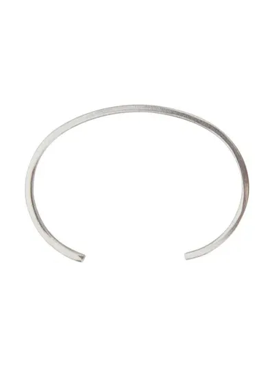 Maison Margiela Hard Bracelet In Silver Woman In Grey