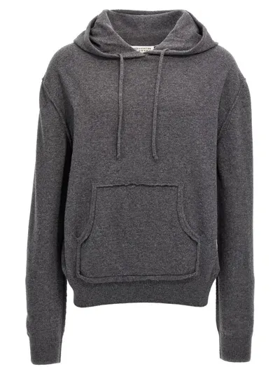 Maison Margiela Hooded Sweater In Gray