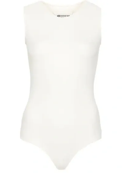 Maison Margiela Jersey Bodysuit In White