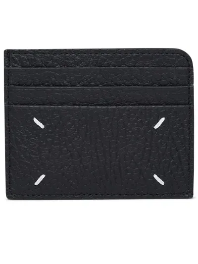 Maison Margiela Leather Card Holder In Black