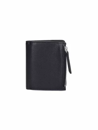 Maison Margiela Leather Wallet In Black  