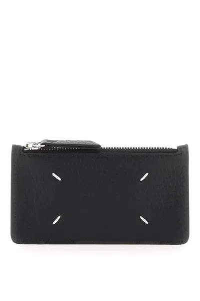 Maison Margiela Leather Zipped Cardholder In Black (black)