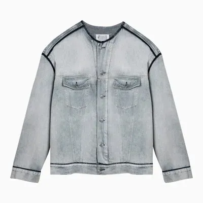 Maison Margiela Man Denim Jacket In White