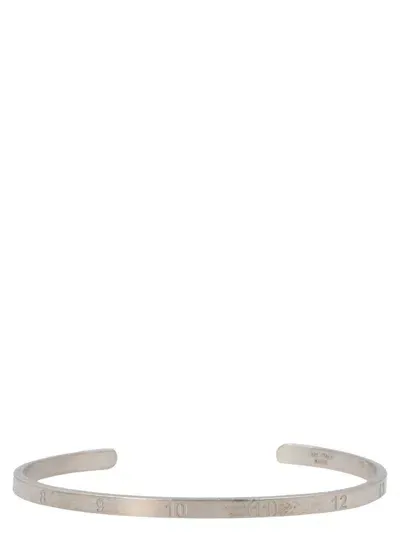 Maison Margiela 5ac Logo Engraved Bracelet In Silver