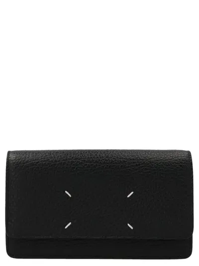 Maison Margiela Logo Chain Wallet In Black