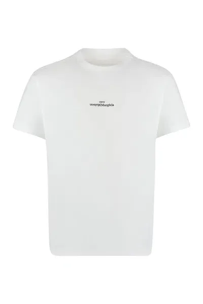 Maison Margiela Logo Cotton T-shirt In White