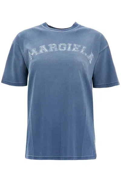 Maison Margiela Logo T-shirt In Blue