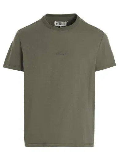 Maison Margiela Logo T-shirt In Gray