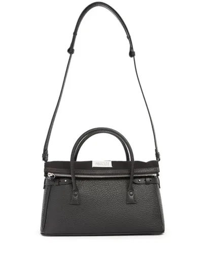 Maison Margiela 5ac Medium Leather Tote Bag In Black