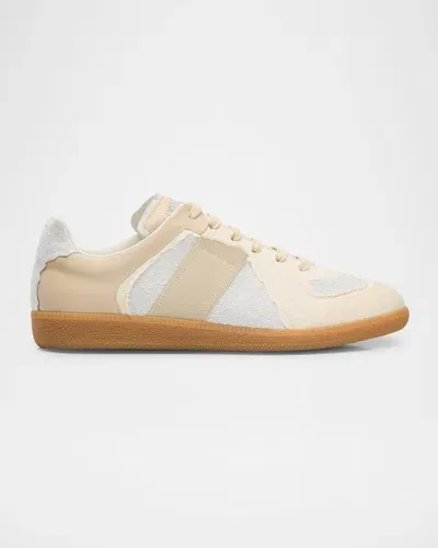 Maison Margiela Men's Replica Inside Out Suede Sneakers In Multicolor