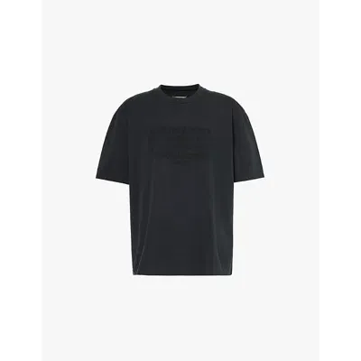 Maison Margiela Logo Embroidery T-shirt In Black