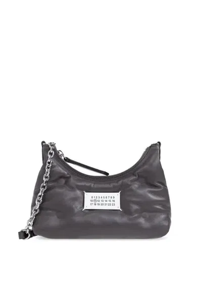 Maison Margiela Micro Glam Slam Zipped Shoulder Bag In Grey