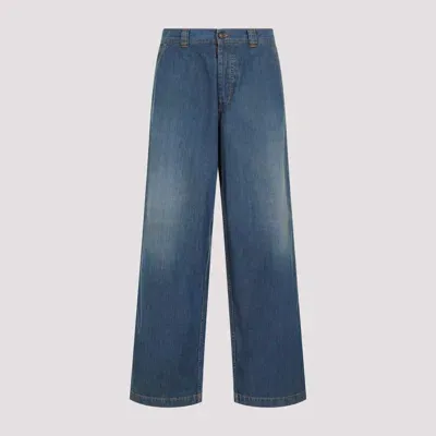 Maison Margiela Cotton Twill Denim Jeans In Green