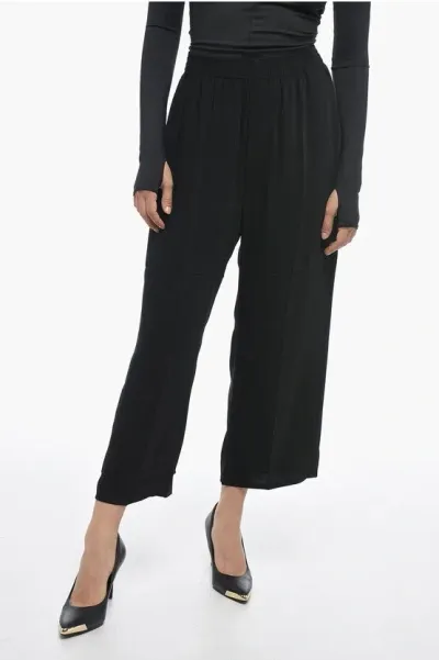 Maison Margiela Mm6 Gaucho Pants With Elastic Waistband In Black