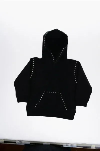 Maison Margiela Kids' Mm6 Hoodie With Studs