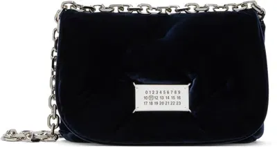 Maison Margiela Navy Glam Slam Flap Small Bag In T6063 Cosmo