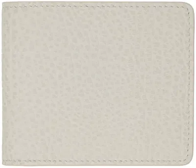 Maison Margiela Off-white Four Stitches Wallet In H9677 Greige