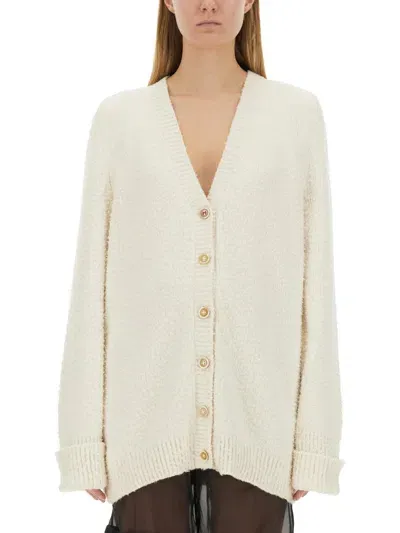 Maison Margiela Oversized Cardigan In White