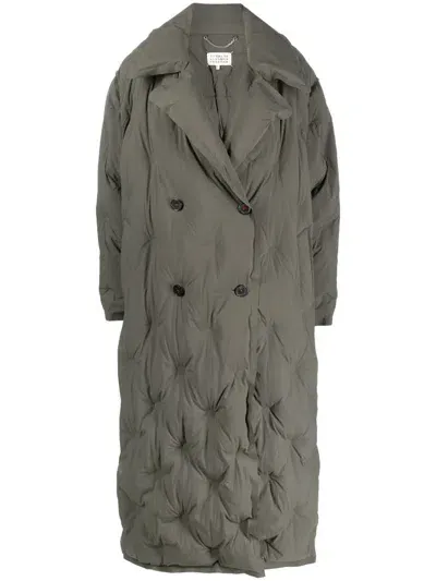 Maison Margiela Padded Mid-length Coat In Grey