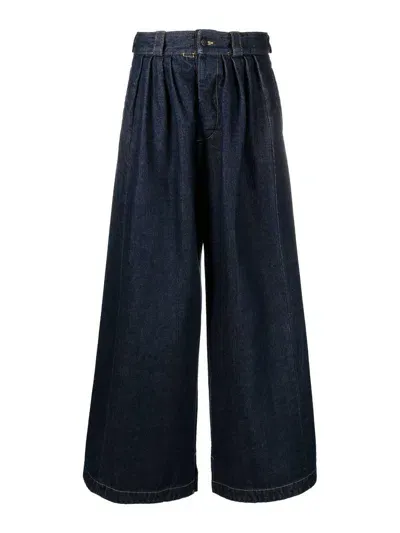 Maison Margiela Pleated Trousers In Blue