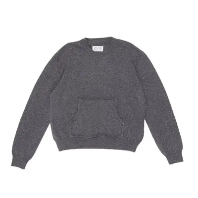 Maison Margiela Pocket Detailed Crewneck Jumper In Grey