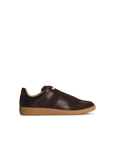 Maison Margiela 'replica' Brown Lear Sneakers