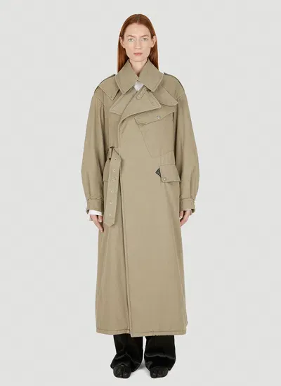 Maison Margiela Reversible Trench Coat In Cream