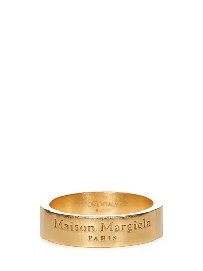 Maison Margiela Ring With Logo Design In Gold