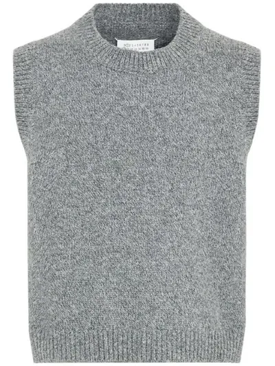 Maison Margiela Round Neck Vest Clothing In Grey