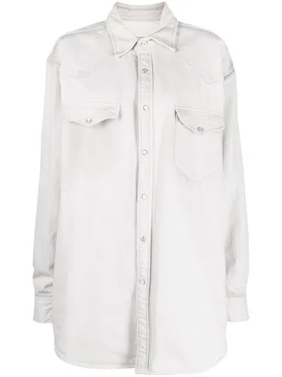 Maison Margiela Denim Shirt Jacket In Grau